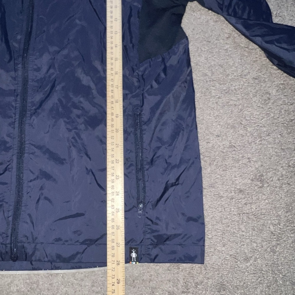 Smartwool Jacket Mens Large Blue Merino Sport Ultra Light Coat Hiking Ripstop - Picture 4 of 6